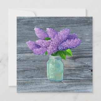 Lilacs En Mason Jar Rústico