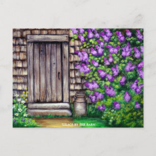 Lilacs por la postal original de arte de pintura d