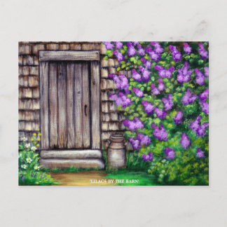Lilacs por la postal original de arte de pintura d