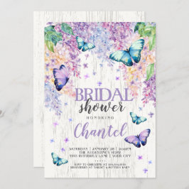 Lilacs y mariposa | Invitación a la ducha de novia