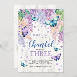 Lilacs y mariposa| Invitación al cumpleaños