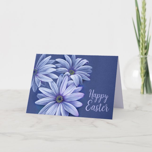 Lílago Daisy "Happy Easter" y tarjeta azul (Anverso)