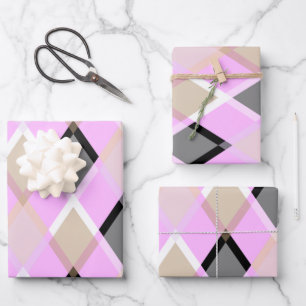 Lílago de papel de envoltura de patrón de diamante