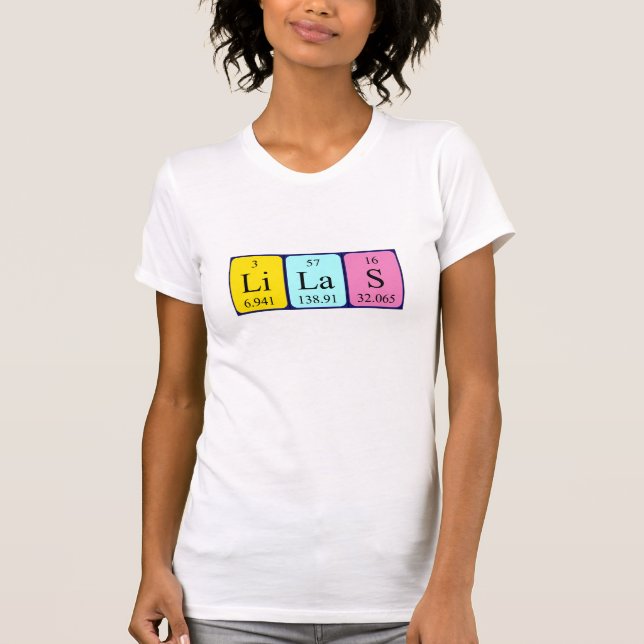 Lilas, camisa de nombre de tabla periódica (Anverso)