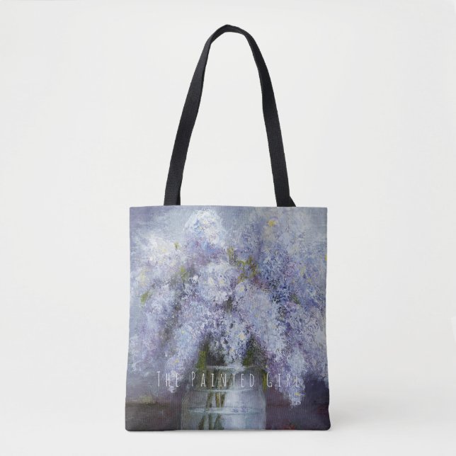 "Lilas en la bolsa de asas del jardín de la (Anverso)