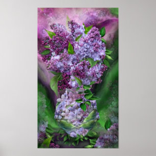 Lilas en poster/la impresión del Bello Artes del