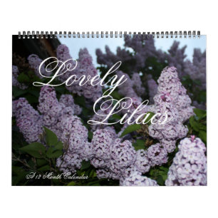 Lilas preciosas calendario de 12 meses