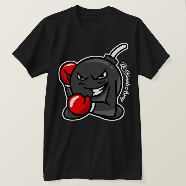 LilBombArmy Corta la camiseta negra (Anverso del diseño)