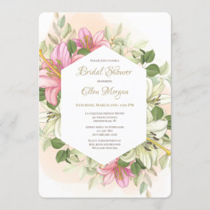 Lilias Rosadas Elegantes Invitación 2