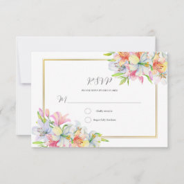 Lilies acuarela flores boda rsvp