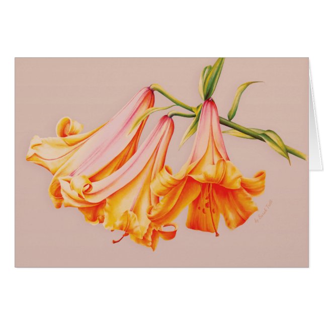 "Lilies" arte fino tarjeta neural diaria (Anverso (Horizontal))