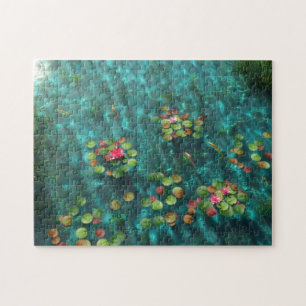 Lilies en el rompecabezas del agua