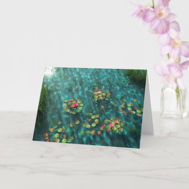 Lilies en la tarjeta de agua (Orquídea)