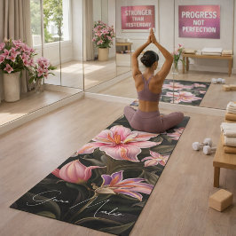 Lilies Floral Yoga Mat
