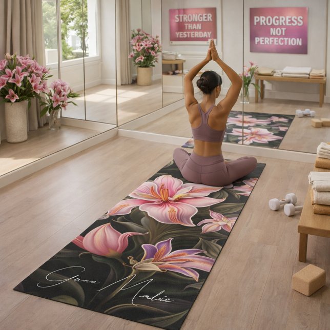 Lilies Floral Yoga Mat (Subido por el creador)