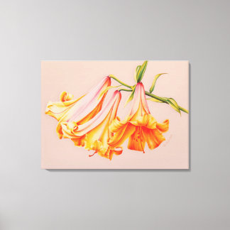 "Lilies" medio de impresión de lienzo botánico de 