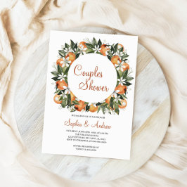 Lilies & Naranja Parejas Florales Invitación a la 