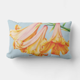 Lilies pintura artística fina sobre la almohada az