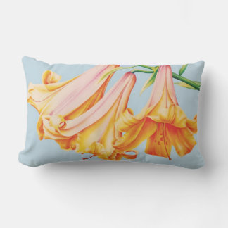 Lilies pintura artística fina sobre la almohada az