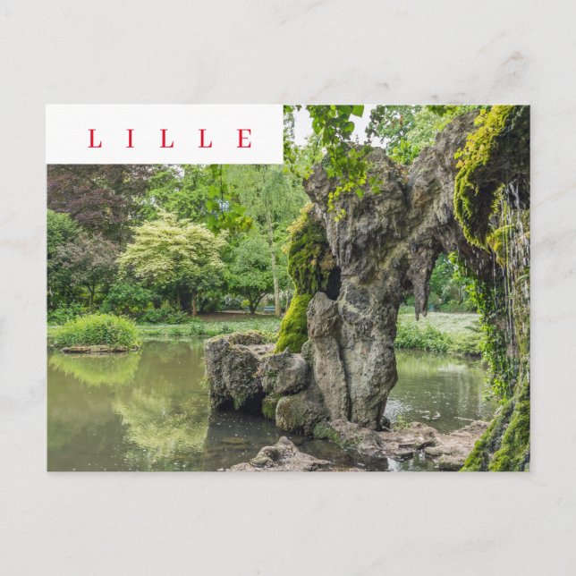 Lille Jardin Vauban grotto ver postal (Anverso)
