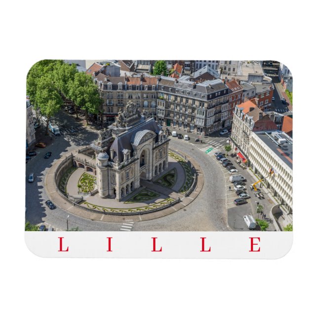 Lille Porte de Paris imán frigorífico (Horizontal)