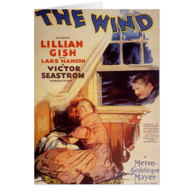Lillian Gish el cartel de película del viento (Frente)