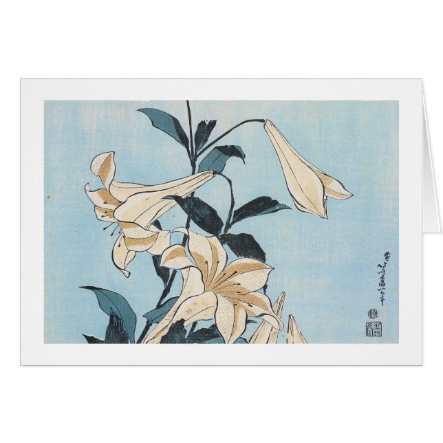 Lillies, Hokusai, 1832 (Anverso (Horizontal))