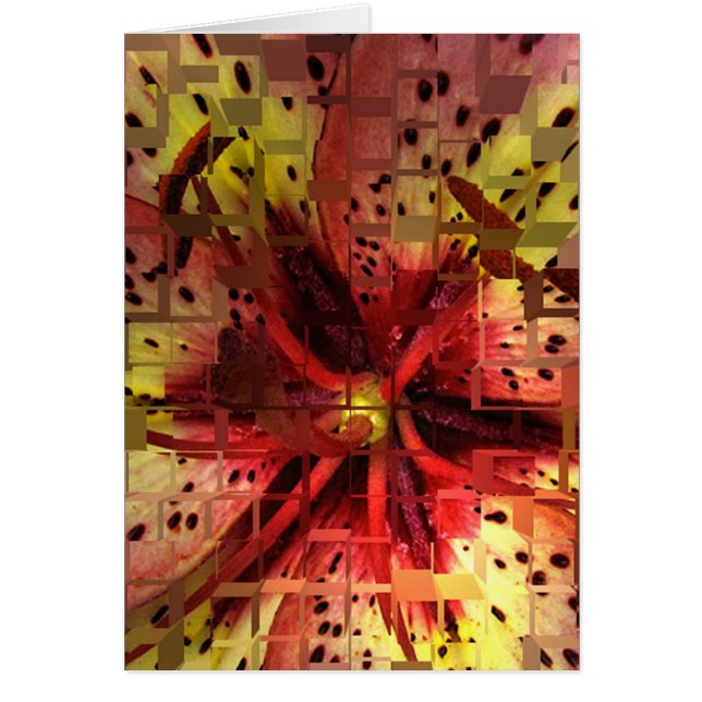 Lily Abstract Blank Card (Frente)