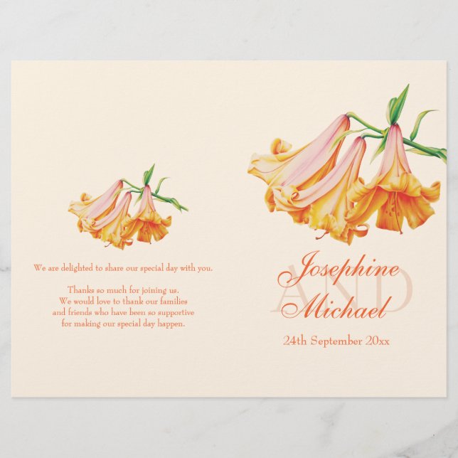 Lily bell Lilies gran programa de bodas (Anverso)