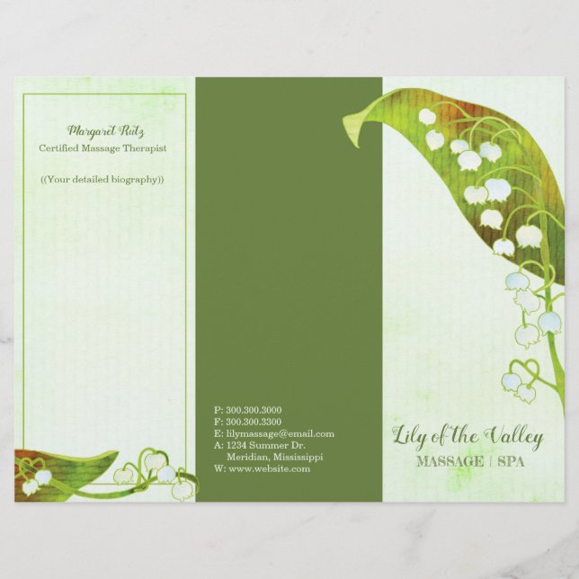 Lily del Folleto Tri-Fold de Valley Business (Anverso)
