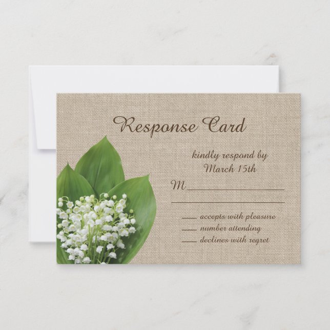 Lily del Valle RSVP burlap (Anverso)