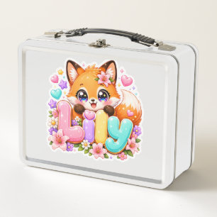 Lily Fox Kawaii Bonito Nombre Floral Madera Rosa P