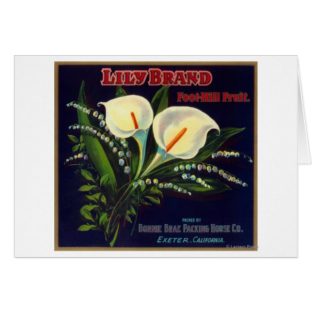 Lily Naranja LabelExeter, CA (Anverso (Horizontal))