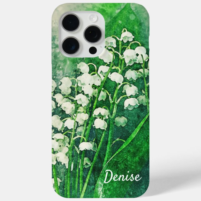 Lily of the Valley Personalized iPhone Cover Funda (Reverso )