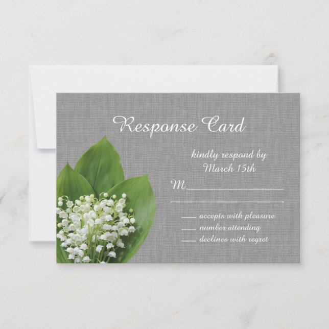 Lily of the Valley RSVP grilap (Anverso)