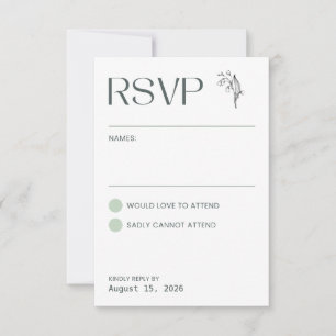Lily of the Valley - White Collatation RSVP