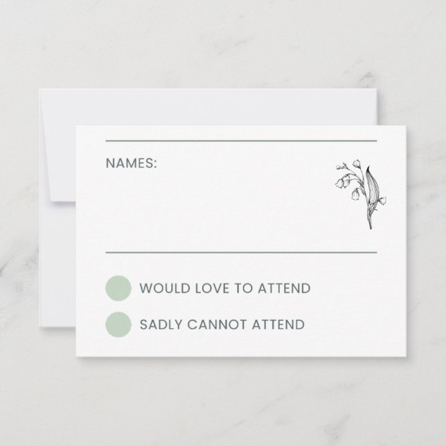 Lily of the Valley - White Collatation RSVP (Anverso)