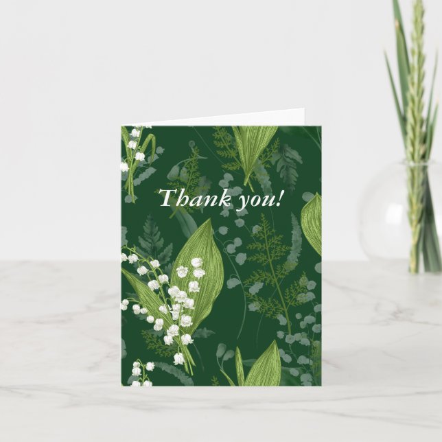 Lily of Valley con Ferns || Inscripción en blanco  (Anverso)