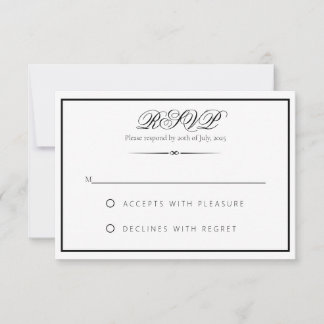 Lily - Tarjeta de respuesta monocroma elegante RSV