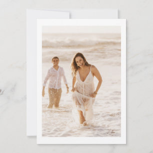 Lily - Tarjeta elegante de aviso de fecha de monoc