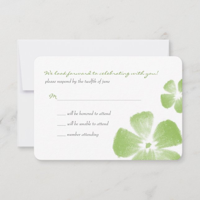 Lima Acuarela Flores Tropicales Boda RSVP (Anverso)
