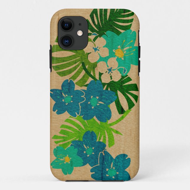 Limahuli Garden Hawaiian Surfboard iPhone 5 Funda (Reverso)