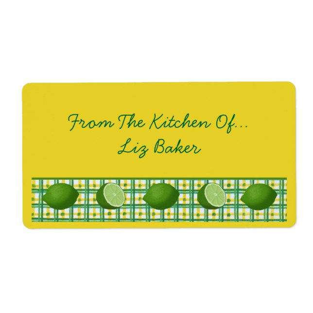 Limas De La Cocina De La Etiqueta (Frente)