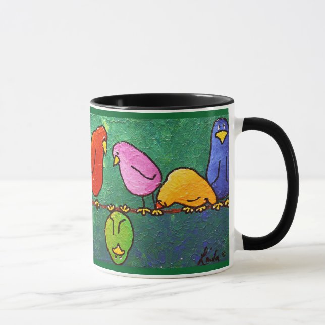 LimbBirds "Feelin abajo?" Taza de café (Derecha)