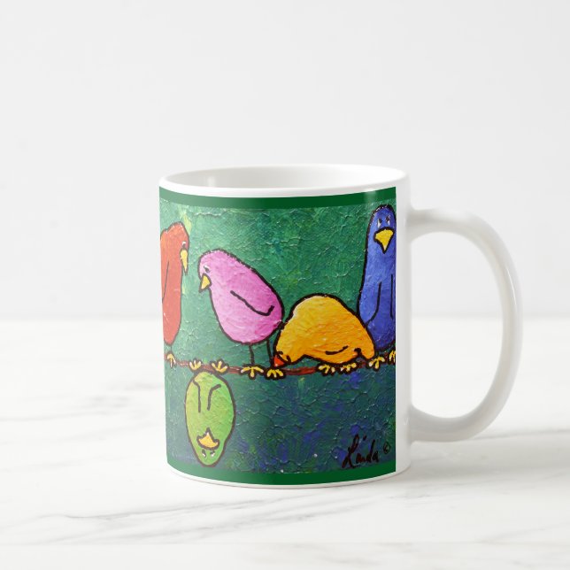 LimbBirds "Feelin abajo?" Taza de café (Derecha)