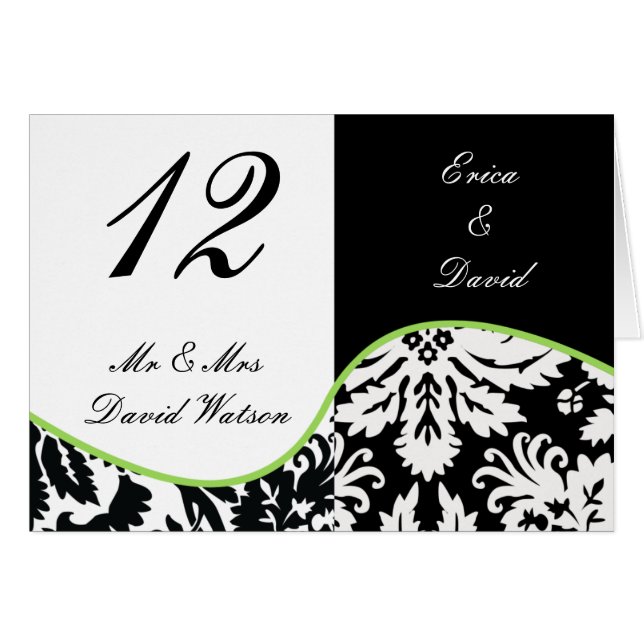lime Boda Place Cards (Anverso (Horizontal))
