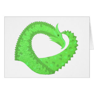 Lime dragón de corazón verde sobre blanco