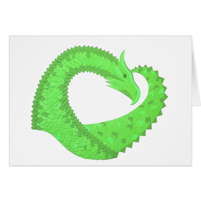 Lime dragón de corazón verde sobre blanco (Anverso (Horizontal))