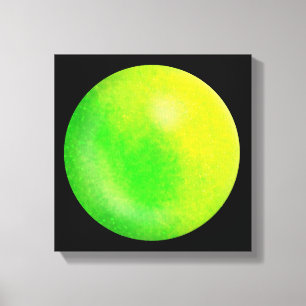 Lime Galaxy Orb - Impresión de lienzo verde limón