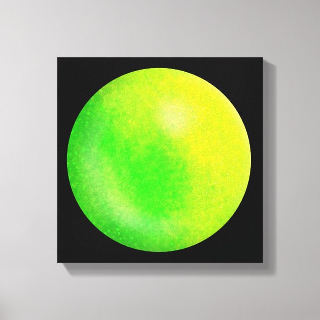 Lime Galaxy Orb - Impresión de lienzo verde limón  (Anverso)